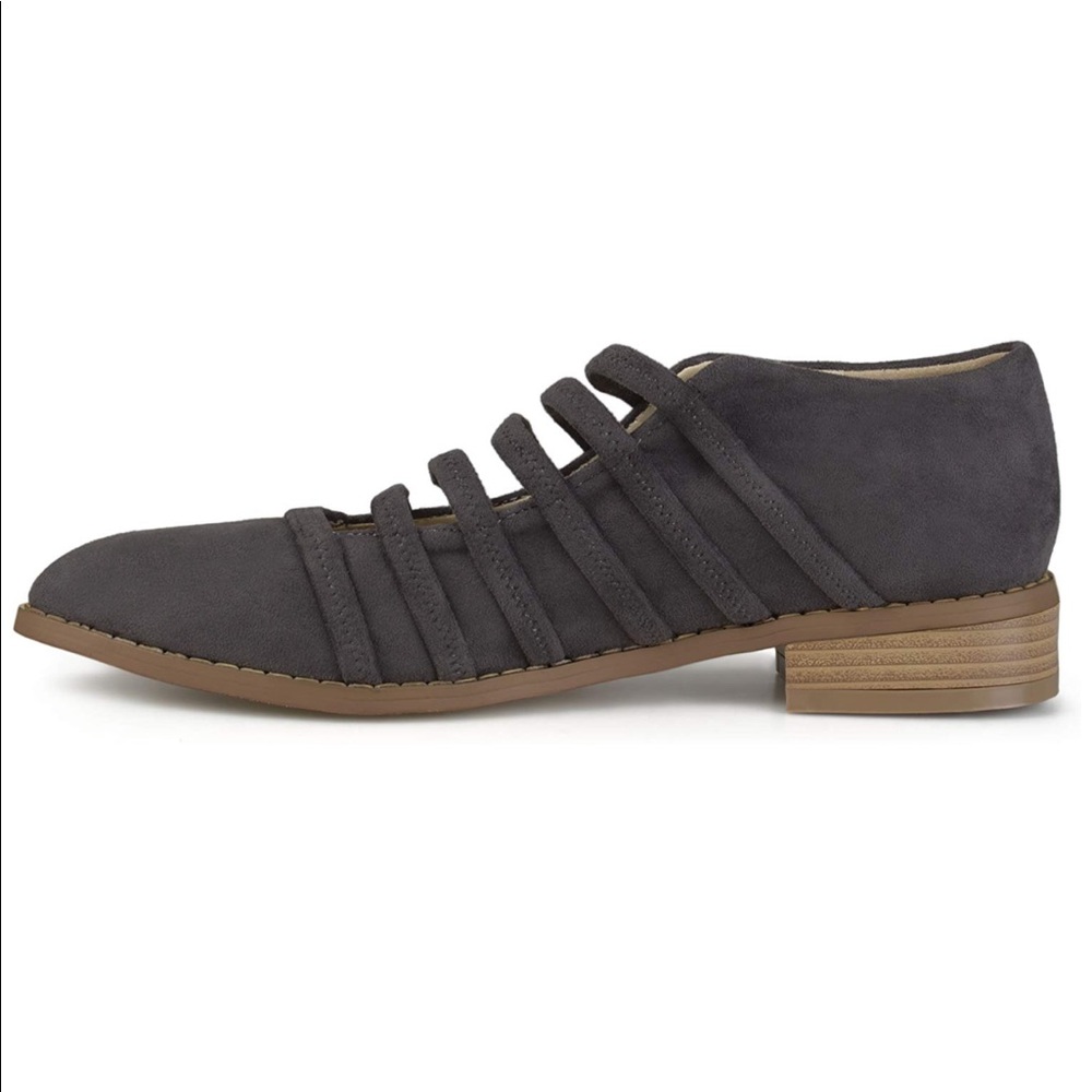 Chic Rust Multiple Straps Pointy Toe Loafers - Picture 7 of 8